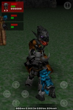 Hero attacked by two monsters Hero attacked by two monsters